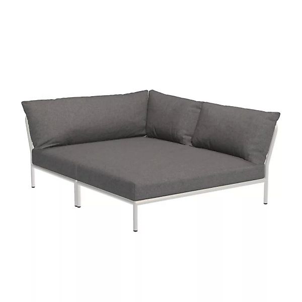 LEVEL2 Outdoor Eck-Sofa Lounge-Modul 5 Schiefer Weiß Rechts günstig online kaufen