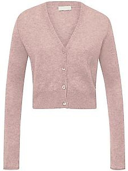 Strickjacke V-Ausschnitt Peter Hahn rosé günstig online kaufen