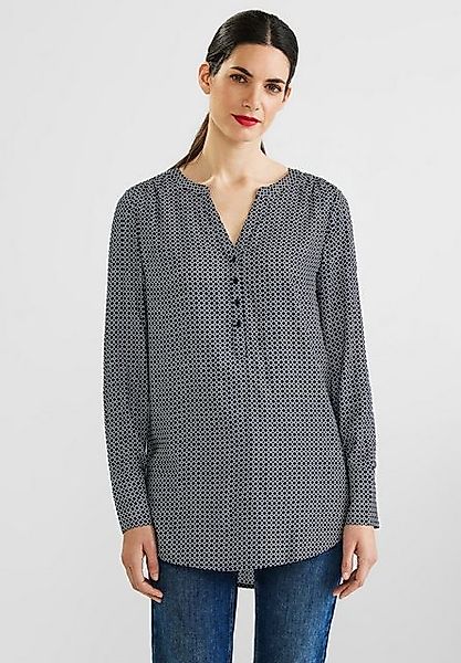 STREET ONE Longbluse, mit geschlitztem Rundhalsausschnitt günstig online kaufen