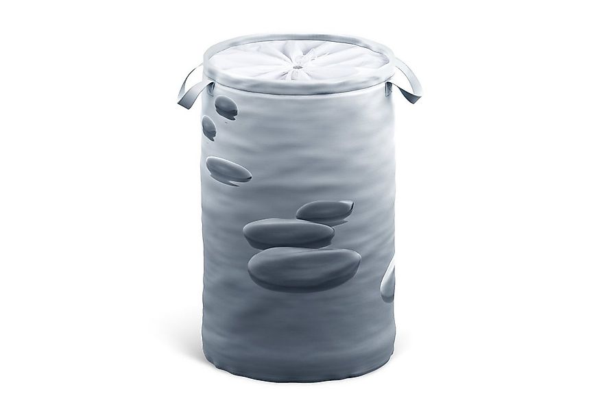 Sanilo Wäschekorb Black Stones, 60 Liter, faltbar, mit Sichtschutz und Grif günstig online kaufen