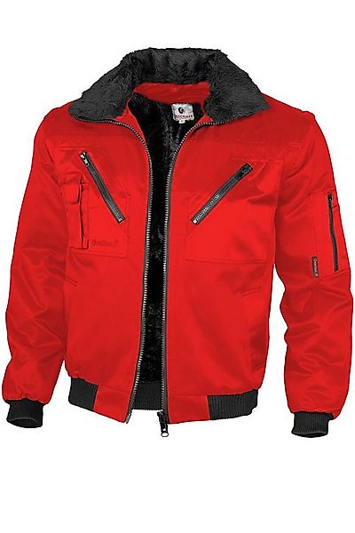 Qualitex Workwear Pilotenjacke klassische 4-in-1 Arbeitsjacke aus Mischgewe günstig online kaufen