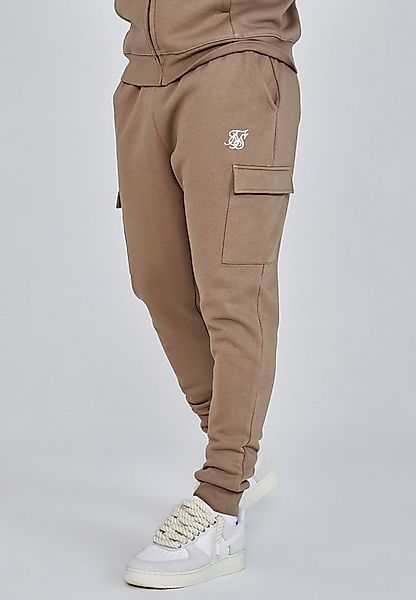 Siksilk Sweathose SikSilk Herren Braune Essentials Cargo Jogginghose günstig online kaufen