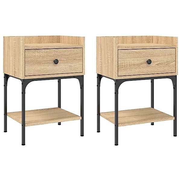 vidaXL Nachttische 2 Stk, Sonoma-Eiche 40,5x31x60 cm Holzwerkstoff 825896 günstig online kaufen