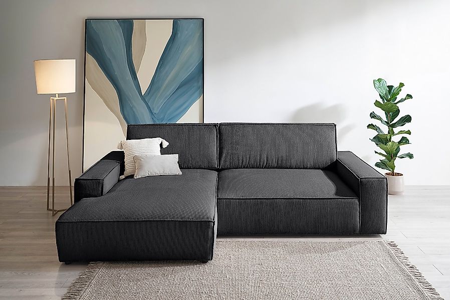 Home affaire Ecksofa "NEU: SHERWOOD XXL 284, Big-Sofa L-Form, tiefe Sitzflä günstig online kaufen