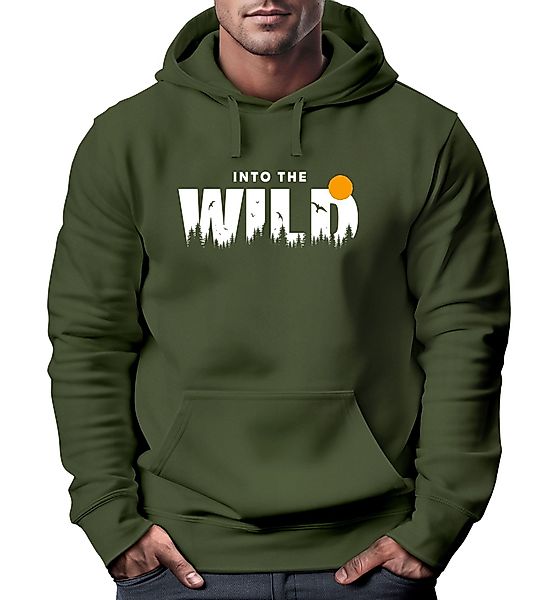 Neverless Hoodie Hoodie Herren Brustprint Bedruckt günstig online kaufen