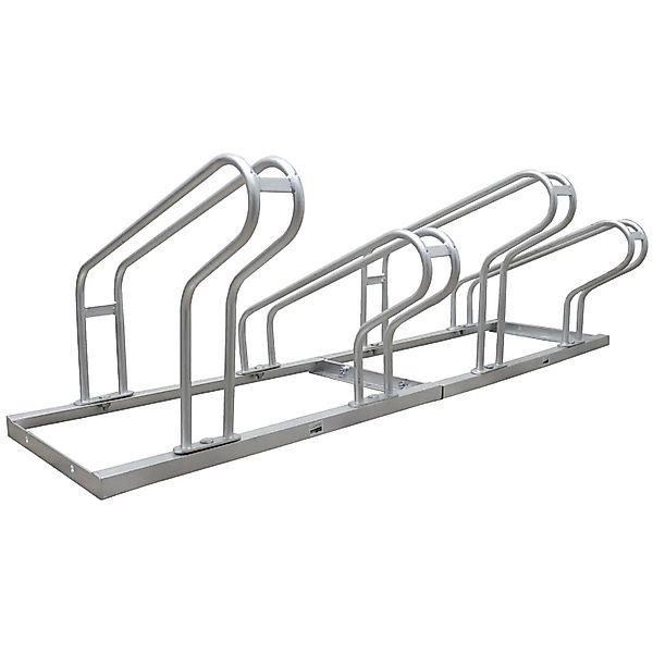 TRUTZHOLM Fahrradständer Für 4 Fahrräder Höhenversetzt 140x45 cm Stahl günstig online kaufen