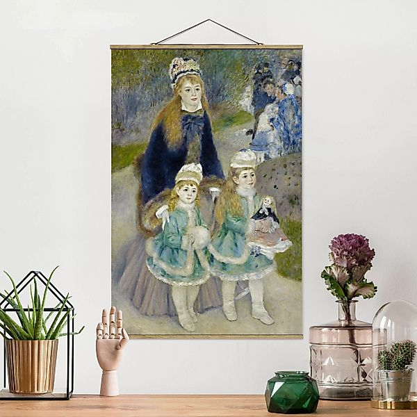 Stoffbild Kunstdruck mit Posterleisten - Hochformat Auguste Renoir - Mutter günstig online kaufen
