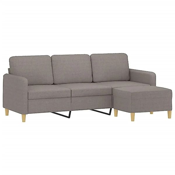 vidaXL 3-Sitzer-Sofa mit Hocker Taupe 180 cm Stoff 3201199 günstig online kaufen