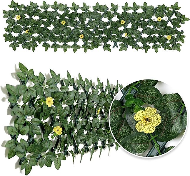 BlingBin Gartenzaun erweiterbarer Künstliche Hecken Sichtschutzzaun mit Blu günstig online kaufen