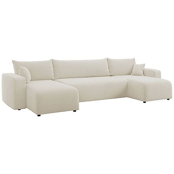 Selsey Ecksofa PIANONI, mit Schlaffunktion, Bettkasten und Bouclé-Bezug günstig online kaufen