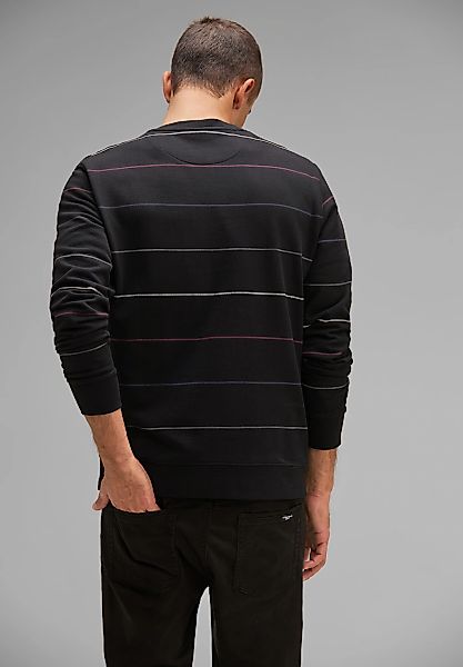 STREET ONE MEN Sweatshirt mit Rundhalsausschnitt günstig online kaufen
