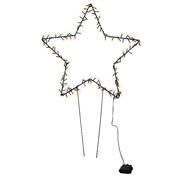 Lex LED Stern Leuchtstern Gartenstecker Lichterkette Erdspieß XL 140 LEDs W günstig online kaufen