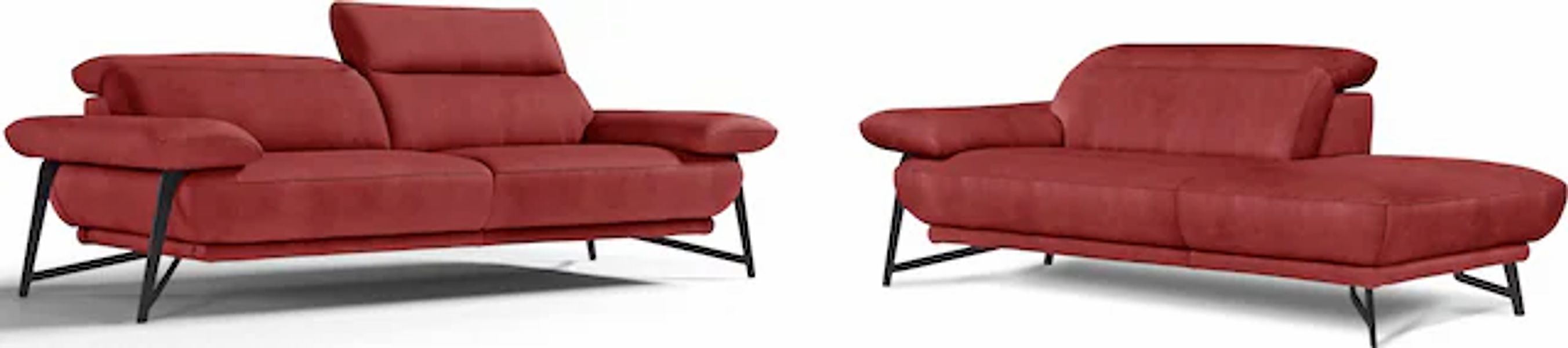 Egoitaliano Sofa »Anais, Design mit hohem Sitzkomfort, Fußfarbe schattengra günstig online kaufen
