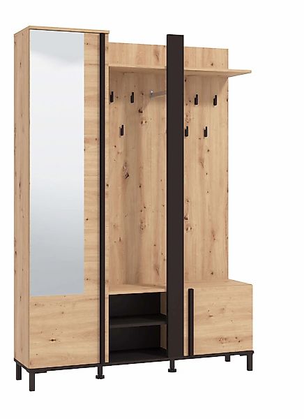 Home affaire Kompaktgarderobe »Nino Flurgarderobe, Dielenschrank, Flurmöbel günstig online kaufen