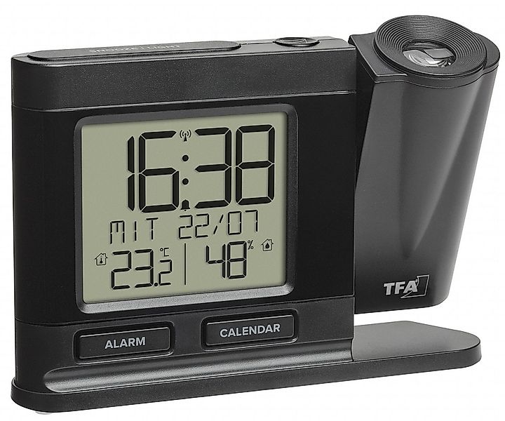 TFA Dostmann Projektionswecker Funk-Projektionswecker mit Raumklima TFA 60. günstig online kaufen