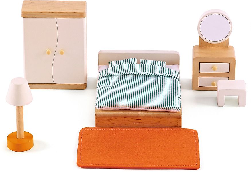 Hape Puppenhausmöbel Schlafzimmer günstig online kaufen