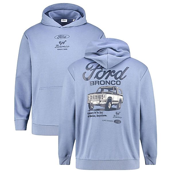 s.Oliver Hoodie mit Print Farbe blau Größe: 4XL günstig online kaufen