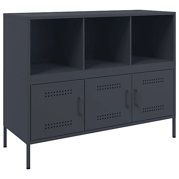 vidaXL Sideboard Anthrazit 100,5x39x79 cm Stahl 843092 günstig online kaufen