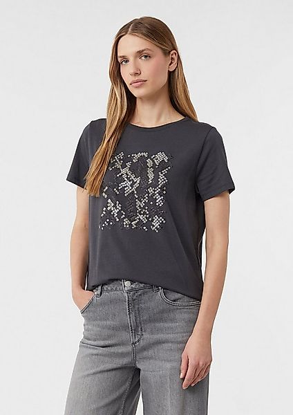 comma Kurzarmshirt T-Shirt T-Shirt aus Baumwolle mit Artwork günstig online kaufen