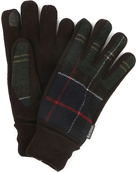 Barbour Handschuhe Hackney Tartan Grün - Größe M günstig online kaufen