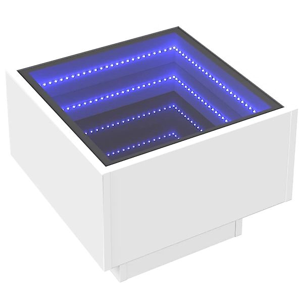 vidaXL Beistelltisch mit LED Weiß 40x40x30 cm Holzwerkstoff 847497 günstig online kaufen