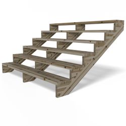 Gartenwelt Riegelsberger Außentreppe Terrassentreppe Kiefer kesseldruckimpr günstig online kaufen