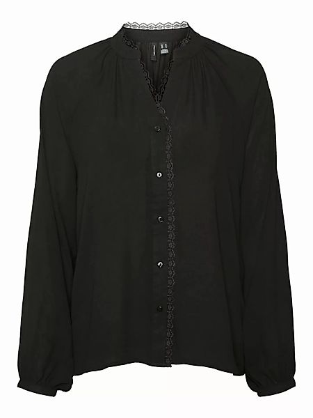 VERO MODA V-ausschnitt Bluse Damen Schwarz günstig online kaufen