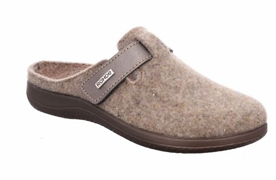 Rohde Pantoffel "BARI", Hausschuh, Clog mit Klettverschluss-Riemchen günstig online kaufen