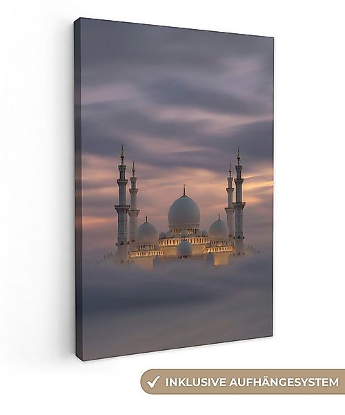 OneMillionCanvasses® Leinwandbild Sonnenuntergang - Moschee - Wolken - Isla günstig online kaufen