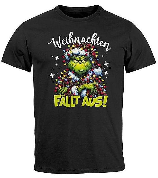 MoonWorks Print-Shirt Herren T-Shirt Weihnachten fällt aus Weihnachtsshirt günstig online kaufen