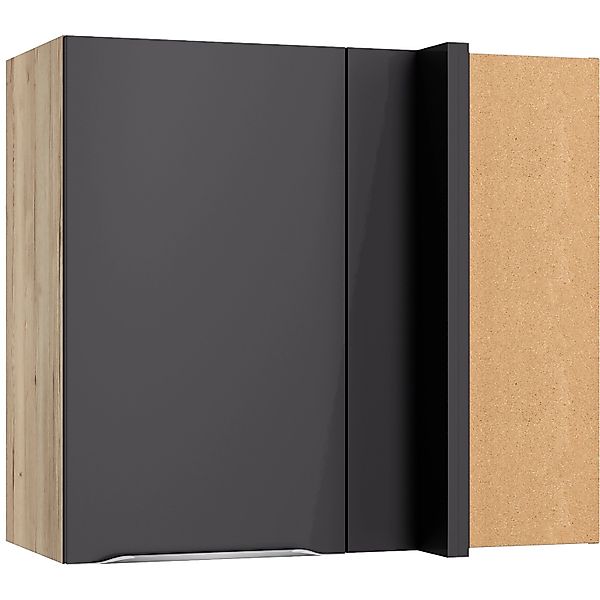 Optifit Küchen-Eckoberschrank Linus984 80/45 x 70,4 x 34,9cm Anthrazit Wild günstig online kaufen
