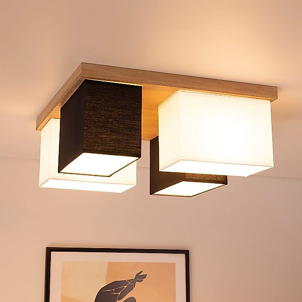 MeLiTec LED Deckenleuchte Paloma D129 Holz, günstig online kaufen