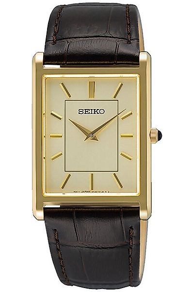 Seiko Quarzuhr Herren-Quarzuhr mit Saphirglas Goldfarben günstig online kaufen