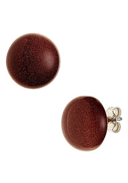 JOBO Paar Ohrstecker Ohrringe Silberohrringe rund 12 mm, 925 Silber mit Gol günstig online kaufen