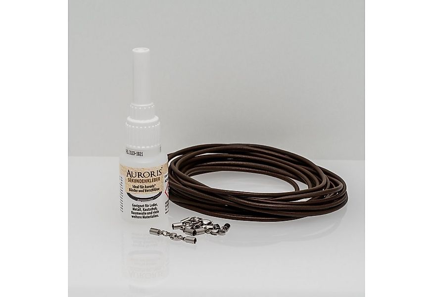 Auroris Schmuckset DIY-Set aus 5m Lederband, Verschlüssen und Kleber für Ke günstig online kaufen