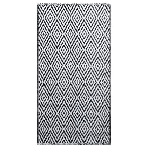 vidaXL Outdoorteppich Weiß Und Schwarz 160x230 Cm Pp 643950 günstig online kaufen