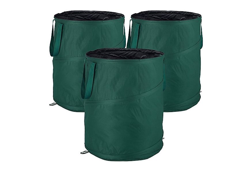 relaxdays Gartengerätehalter 3er-Set Laubsack Selbstaufstellend 160 L günstig online kaufen
