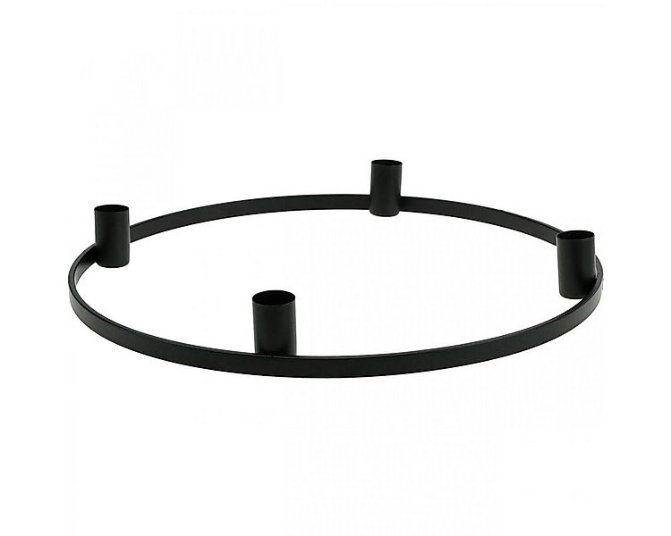 Viana Kerzenhalter Kerzenring für Stabkerzen - Metall Schwarz Ø35cm Deko Ke günstig online kaufen