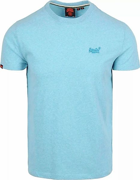 Superdry Classic T Shirt Melange Hellblau - Größe M günstig online kaufen
