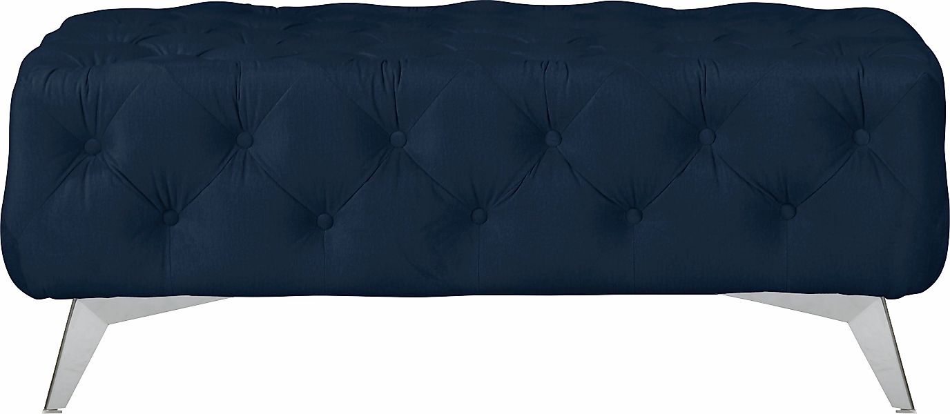 Leonique Polsterhocker "Amaury", Chesterfield-Optik, Breite 120cm, Fußfarbe günstig online kaufen