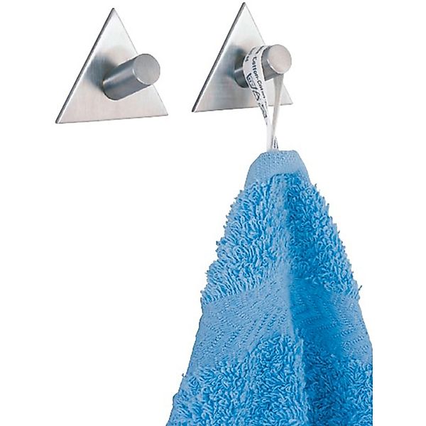 Wenko Wandhaken Triangolo Edelstahl selbstklebenr 2er Set günstig online kaufen