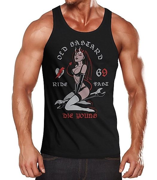 Neverless Tanktop Herren Tank-Top Pin up Girl Racing Design Ride Fast Die Y günstig online kaufen
