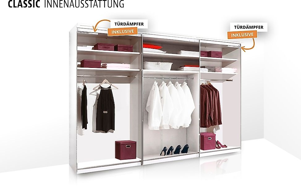 STAUD Schwebetürenschrank "Includo, Made in Germany", Mit vier verschiedene günstig online kaufen