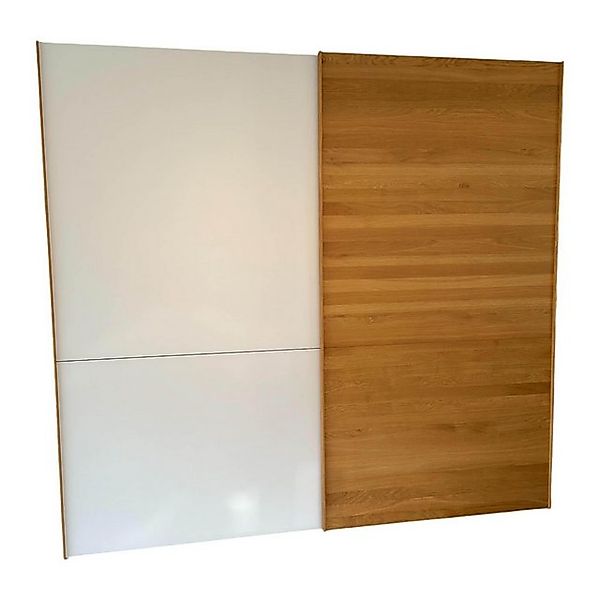 Team 7 Kleiderschrank Schwebetürenschrank Lunetto Eiche Naturöl Glas Naturw günstig online kaufen