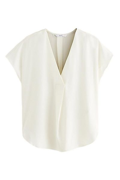 Next Kurzarmbluse Relaxed Fit Schlupfbluse mit V-Ausschnitt (1-tlg) günstig online kaufen