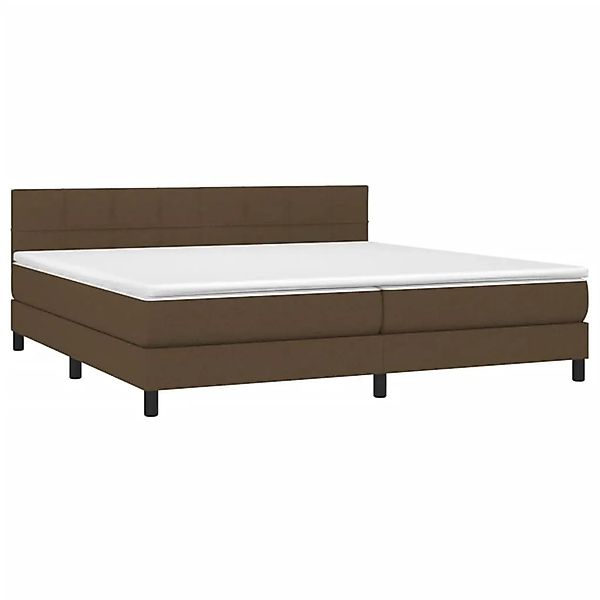 vidaXL Boxspringbett mit Matratze & LED Dunkelbraun 200x200 cm Stoff 313318 günstig online kaufen
