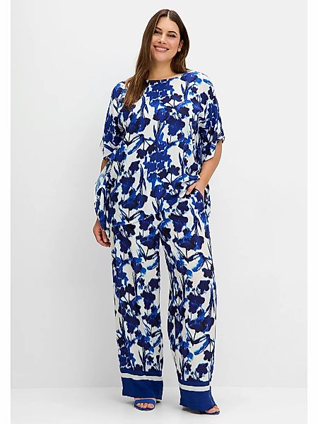 Sheego Stoffhose "Große Größen", mit Blumendruck günstig online kaufen