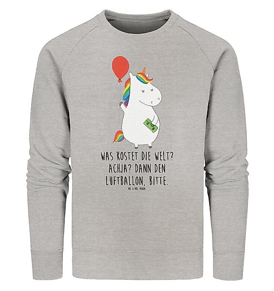 Mr. & Mrs. Panda Longpullover Einhorn Luftballon Größe M - Heather Grey - G günstig online kaufen