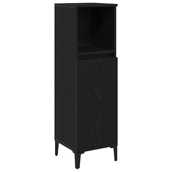 vidaXL Badezimmerspiegelschrank Badezimmer Schrank Schwarz Eiche 30x30x100 günstig online kaufen