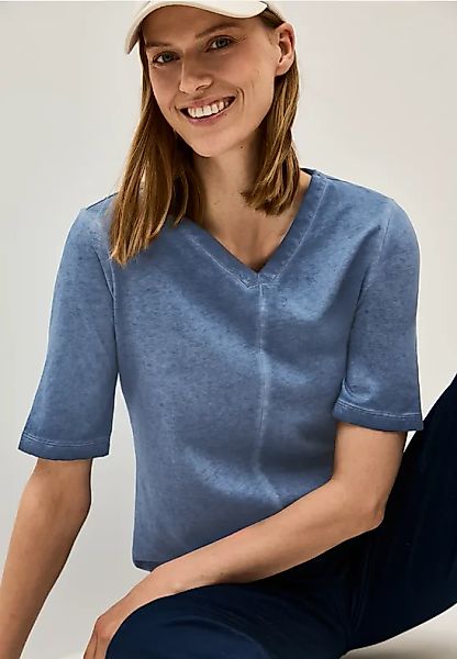 V-Neck Shirt im Washed-Look günstig online kaufen
